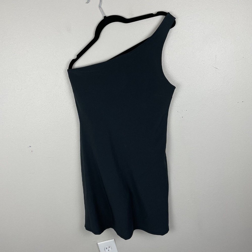 Abercrombie & Fitch Womens One Shoulder Traveler Mini Dress M Tall Charcoal Grey